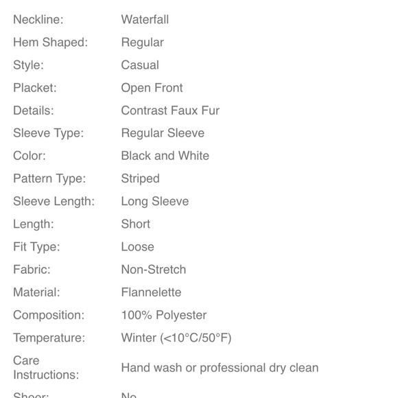 Zebra Print Faux Fur Long Sleeve Fluffy Jacket - Picture 6 of 8